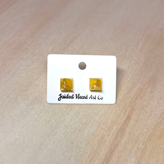 Square Stud Earrings Hypoallergenic Stainless Steel