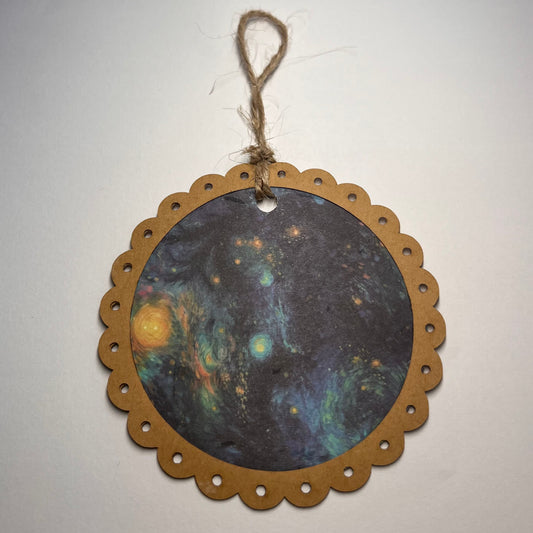 Rounded Frame Space Scene Cardstock Bookmark