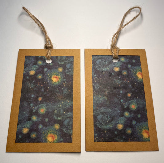 Starry Night Framed Cardstock Bookmark