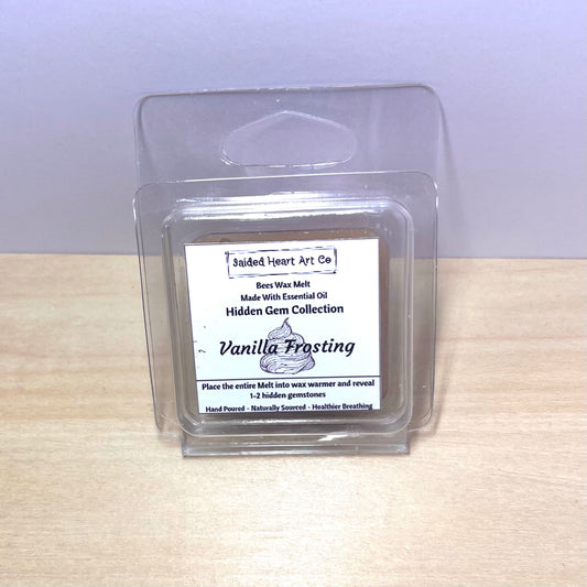 Vanilla Frosting Natural Bees Wax Melt Hidden Gemstones Collection