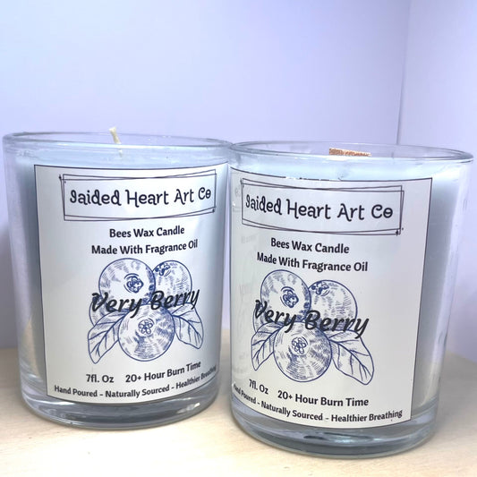 Very Berry Natural Bees Wax Candle